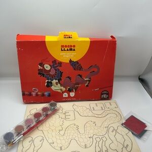 Mondo Llama paint your own dragon kit by Katie Mai distressed box items sealed
